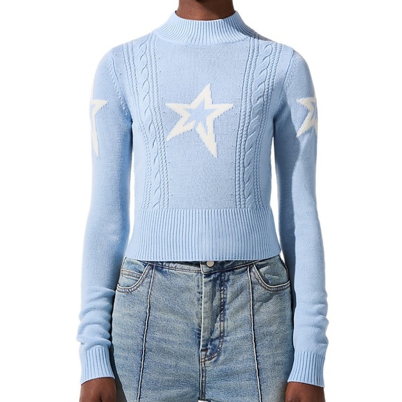 NWT perfect moment crop cable sweater star - Picture 5 of 11